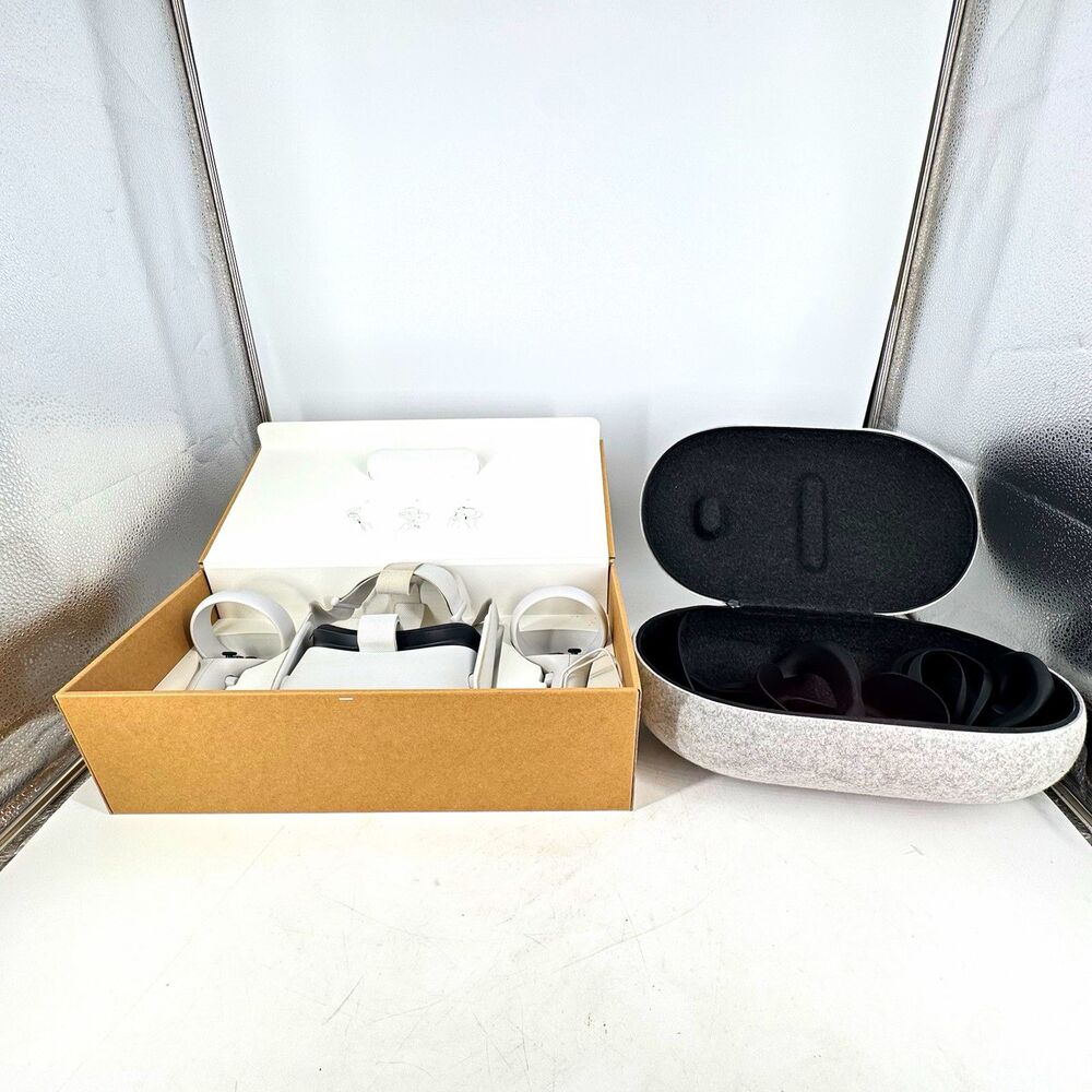 Meta Quest 2 128GB VR Headset w/ Touch Controllers Carrying Case & Box